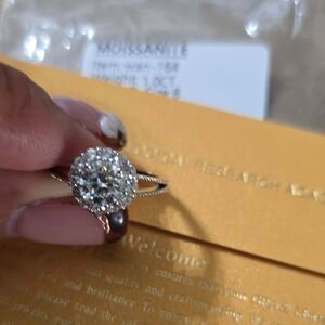 🚨SOLD🚨 1.0 Ct. Moissanite Silver Halo Ring In Size: 8